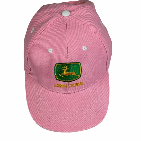 V John Deere Hat Pink Baseball Hat Green Logo - Picture 6 of 7